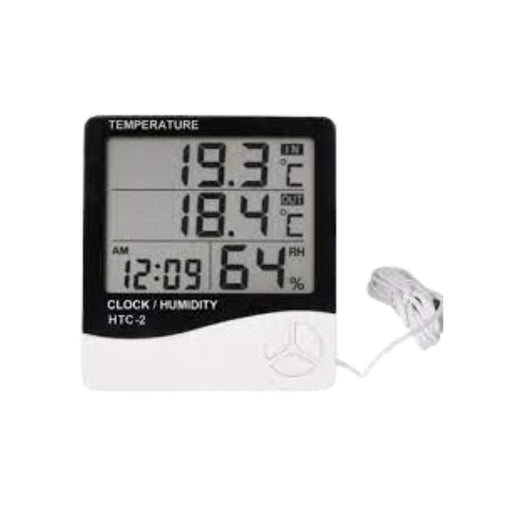 RELOJ DIGITAL CON TEMPERATURA Y CONTROL DE HUMEDAD - INTERNACIONAL - Casa Carens